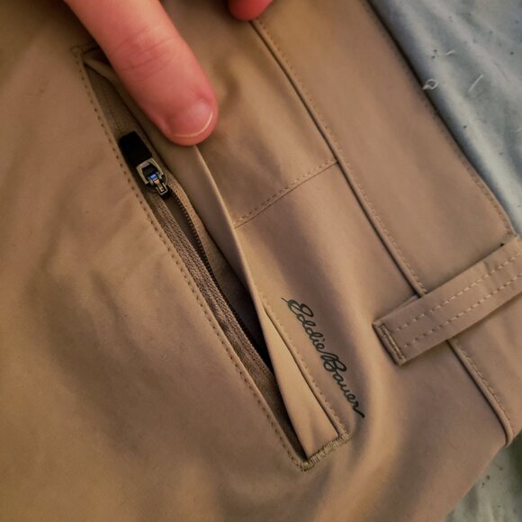 Eddie Bauer Men's Horizon Guide Chino Pants - Slim (32x30, Light Khaki) - Picture 7 of 11